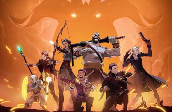 The Legend of Vox Machina Personagens Principais Pose de Luta