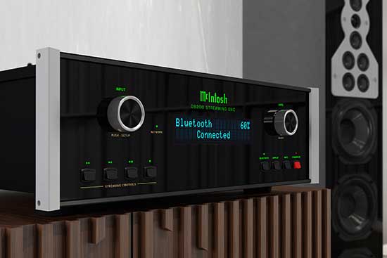 O aparelho recebe sinal por Wi-Fi e Bluetooth aptX HD ou LL (Low-Latency)