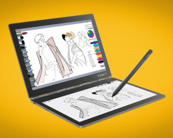 <b>Categoria: </b>Computadores</br>
<b>Marca: </b>Lenovo Yoga Book C930</br>
<b>Produto: </b>primeiro laptop com tela dual do tipo E-Ink (para leitura em locais abertos)</br>
<b>Descrição: </b>Ultrafino e com ótimo consumo de energia, a tela de escrita se transforma em teclado virtual.