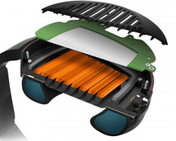 Detalhe do diafragma e sistema magnético