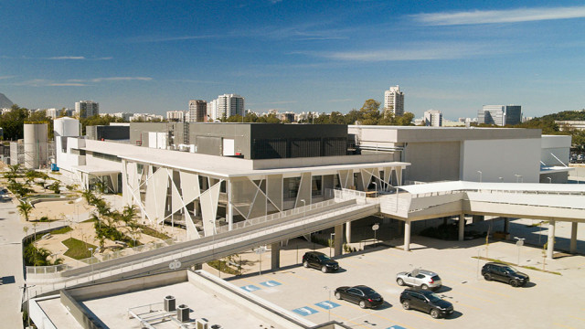 Vista externa dos novos estúdios da Globo, no Rio de Janeiro.