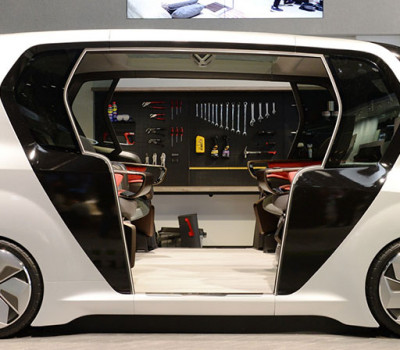 <b>Carro-conceito da LG: sem motorista e com todos os recursos de comunicação sem fio.</b>