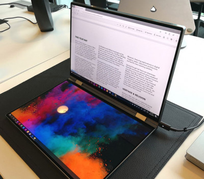 <b>Notebook XPS Duet, da Dell, com duas telas de 13” que podem ou não ser usadas em conjunto.</b>