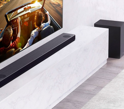 <b>Uma das novas soundbars LG desenvolvidas em parceria com a inglesa Meridian.</b>