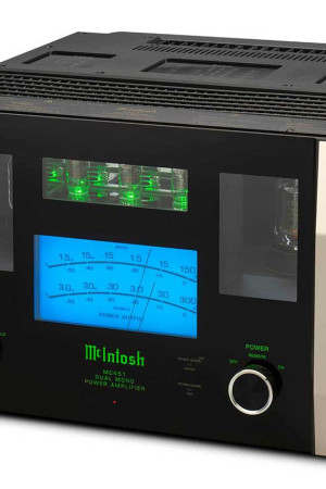 Amplificador Dual Mono MC451, da McIntosh, que combina alimentação por válvulas e solid-state.