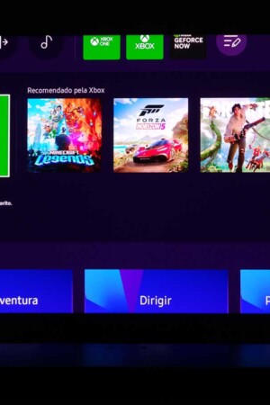 Tela do Gaming Hub, que oferece acesso a jogos sem necessidade de console.