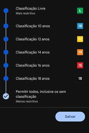 O app Google TV Remote tem recurso para controle de conteúdos impróprios.