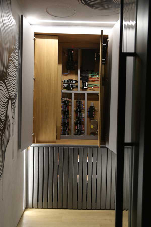 A central de automação foi instalada num ambiente isolado, assim como o quadro de força.