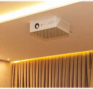 O projetor de padrão high-end faz upscaling para melhorar a imagem de conteúdos em resolução mais baixa.