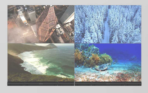 Displace Pro é uma TV 4K totalmente sem fio, alimentada por bateria com autonomia de 150 horas.