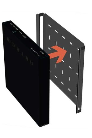 O MRX SLM tem perfil fino (apenas 3,8cm de altura) e pode ser montado também na parede