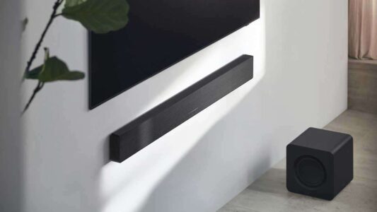 Nova soundbar “all-in-one” da Samsung vem com sensor interno que mapeia a distribuição de seus 7.1.2 canais