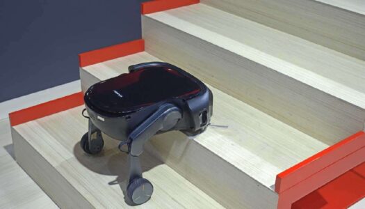 No segmento smart home, este é o Roborock Saros, com “pernas” que permitem subir e descer escadas.