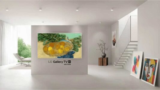 LG também entra na tendência das TVs de parede, com a série Gallery, que simulam obras de arte.